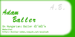 adam baller business card